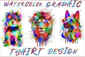 I will do trendy watercolor graphic t shirt design shirt design