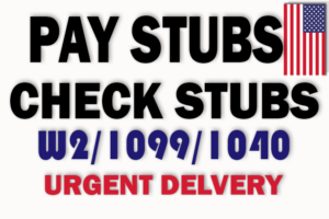 I will create pay stubs, check stubs, pay roll,w2